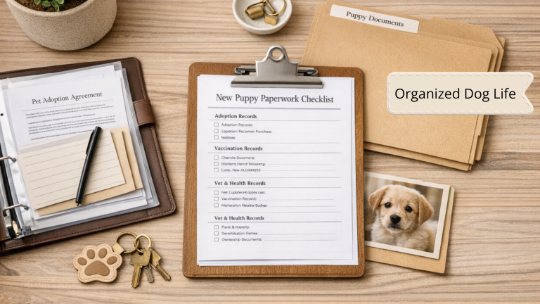 new puppy paperwork checklist