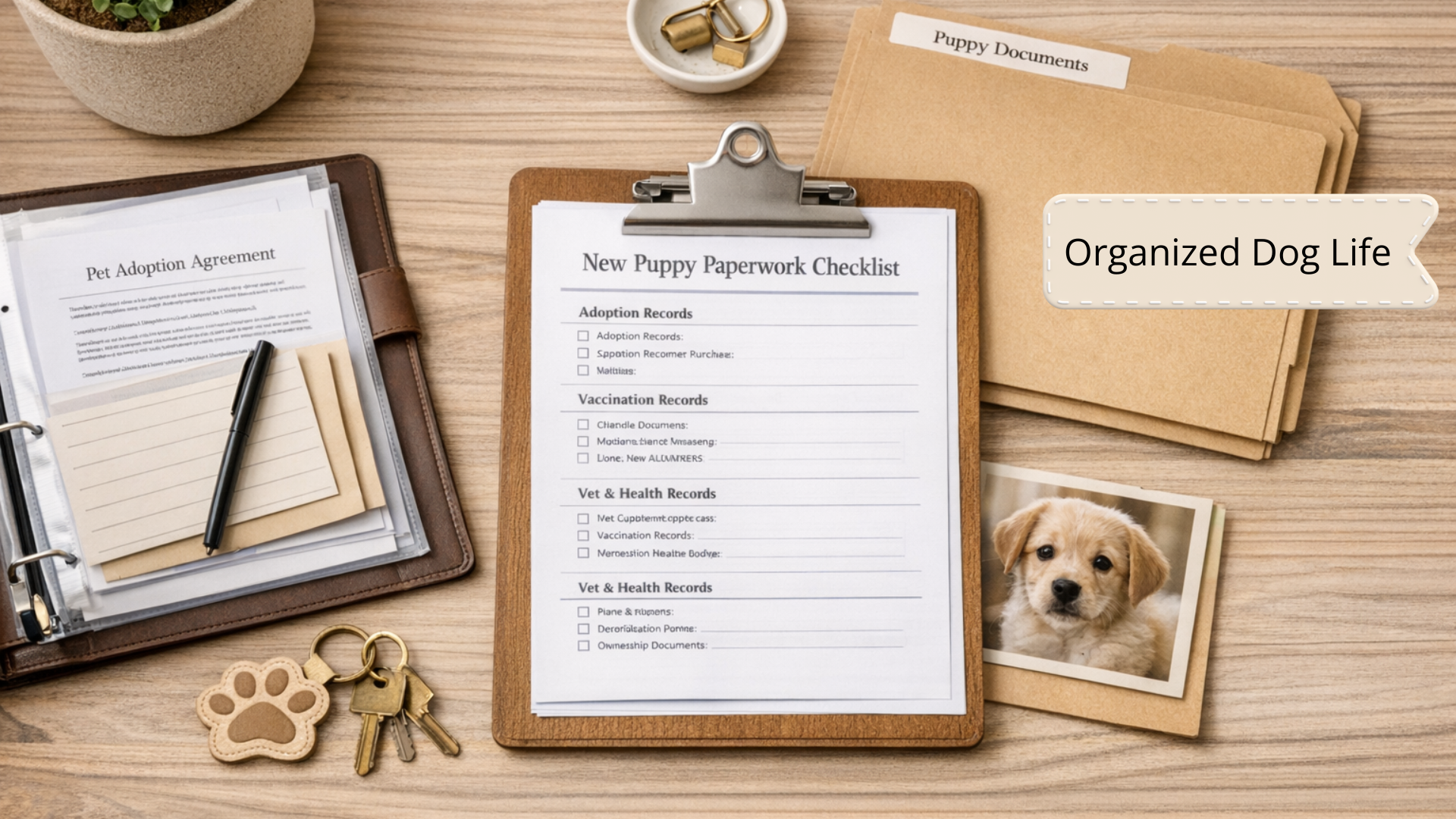 new puppy paperwork checklist