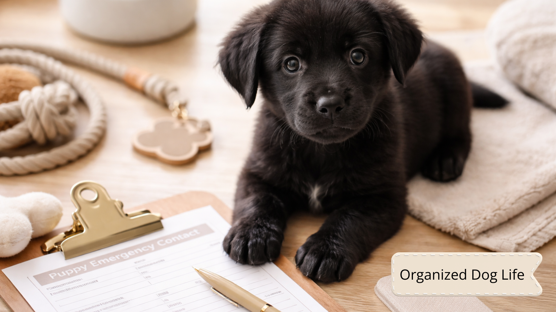 puppy emergency contact record